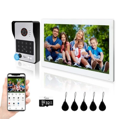 Video Door Phone intercom, 10 Inch Touch Monitor with Wired1080P doorbell system - Image 1 of 4