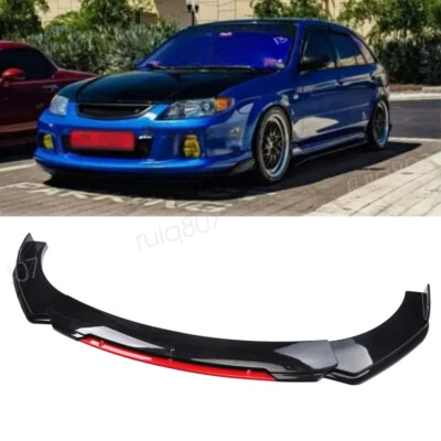 Front Bumper Lower Spoiler Car For Mazda Protege Black&Red - Image 1 of 4