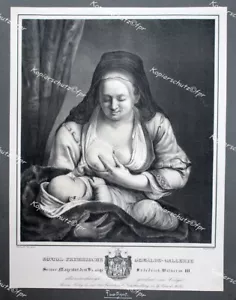 Ferdinand Bol Amsterdam Baroque nude erotic breastfeeding nurse breastfeeding Rembrandt - Picture 1 of 2