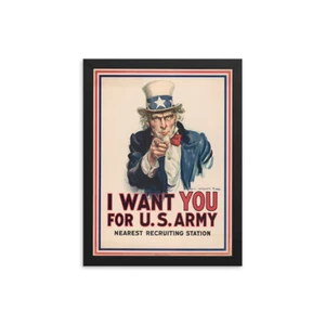 "I Want You for U.S. Army", Uncle Sam (1917) Vintage Ad Poster - Bild 1 von 2
