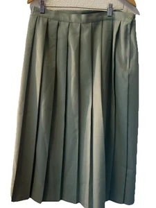 Gonna plissettata comoda vintage duratura salvia donna taglia H4 (piccola) made is U.S.A. - Foto 1 di 14