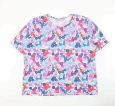Honour Milburn Womens Multicoloured Geometric Polyester Basic T-Shirt Size 22 Ro