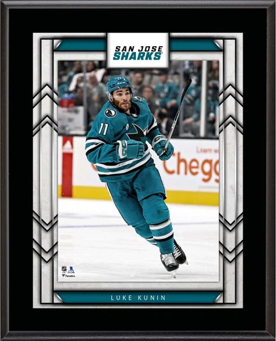 Luke Kunin San Jose Sharks 10.5" x 13" Sublimated Player Plaque Cover