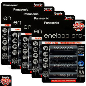 20 x Panasonic Eneloop PRO AA batteries 2500mAh Rechargeable HR6 Ni-MH BK-3HCDE