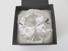 Crystal Diamond Cut Rosenthal Paperweight Clear Round New In Box