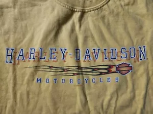 Harley Davidson Herren Large Yelllow INDY-WEST Ärmellos Muskel T-Shirt siehe Bilder - Bild 1 von 6