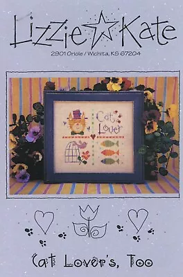 Lizzie Kate #055 CAT LOVER'S TOO Counted Cross Stitch Pattern - Image 1 of 4