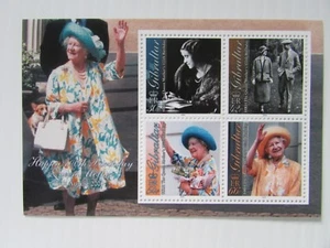 2000 Gibraltar SC #849a QUEEN MOTHER'S 100th BIRTHDAY MNH SS - Picture 1 of 2