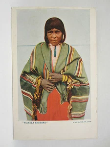 CPA INDIENNE WANITA REDBIRD OLD VINTAGE NATIVE AMERICAN INDIAN CHIEF POSTCARD - Foto 1 di 1