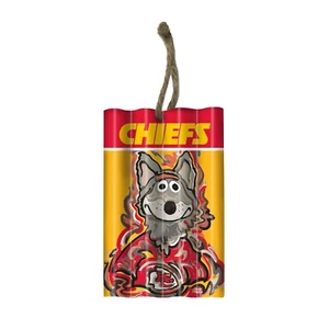 Kansas City Chiefs Wellpappe Metall Weihnachtsschmuck 5" Team Sport Amerika - Bild 1 von 1