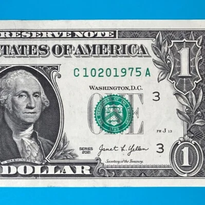 October 20, 1975 (C 10201975 A) BIRTHDAY Note $1 One Dollar Bill - Image 1 of 4