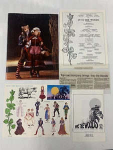 Into The Woods Broadway Musical Souvenir Program w Inserts Stickers Tickets 1987 - Picture 1 of 8