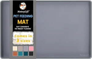 Waterproof Silicone Pet Food Mat with Lip, Non-Slip Cat & Dog Bowl Placemat - Picture 1 of 12