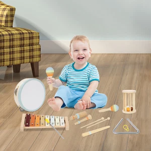 Baby-Musikinstrumente Musikspielzeug aus Holz Kindersicher ab 3 Jahren - Bild 1 von 19