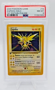 2000 POKEMON BASE SET 1ST EDITION ITALIAN #16 ZAPDOS HOLO PSA 8 - Picture 1 of 1