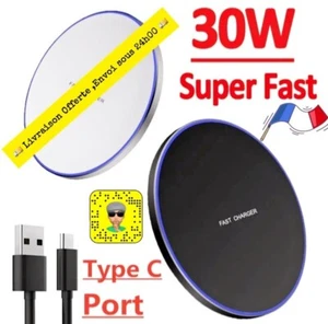 🇨🇵 Chargeur 30W Rapide iPhone 15/14/13/12/11/X INDUCTION 🇨🇵 - Zdjęcie 1 z 10