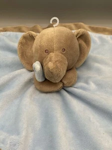 Carter’s Grey Blue Elephant Rattle Baby Security Blanket 2011 Velour - Picture 1 of 4