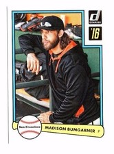 Madison Bumgarner 2016 Panini Donruss, 1982 Design, Baseball Card !!
