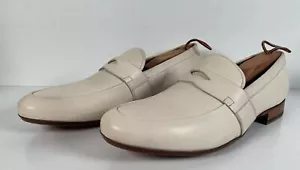 Mezlan Bone White Penny Loafers 10.5 M Leopold - Picture 1 of 24