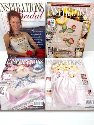 4 x Inspirations Magazine Smocking Embroidery Bridal Sewing with Paper Patterns - Image 1 of 4