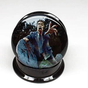PAIR Zombie Suite Ear Plugs Ear Gauges Flesh Tunnels SCREW Acrylic 2g - 1" - Picture 1 of 1