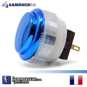Crown / Samducksa SDB-202M Cherry - Arcade Push button - Bleu / Blue - Imagen 1 de 3
