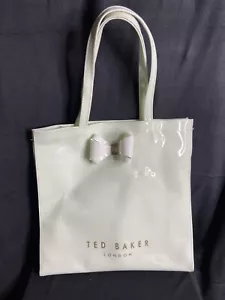 Ted Baker Alacon Water Resistant LG Shopper Tote Plain Bow Icon Bag Mint Green - Picture 1 of 11