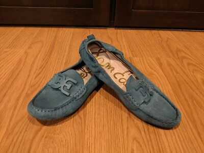 Sam Edelman Blue/Turquoise Farrell suede moccasins - 7 Shoes - Image 1 of 4
