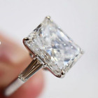 5.00 Ct Radiant Cut Moissanite Three-Stone Engagement Ring Solid 14K White Gold
