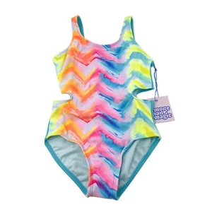 More Than Magic Girls Size S 6/6X Swimwear One Piece Swimsuit Multicolor Tie Dye - Picture 1 of 5