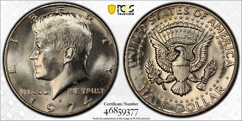 1974-D  Kennedy Half Dollar MS66 PCGS True View Business Strike 50C 46859377 Cover