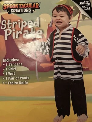 Spooktacular Creations Baby Boy Striped Pirate Halloween Costume 18 - 24 Months - Image 1 of 4