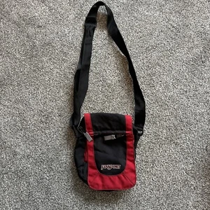 Jansport Cross Body Bag Sports Black & Red - Picture 1 of 8