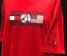 Tommy Hilfiger T Shirt Mens XXL Freedom America US Flag Earth Globe Planet 2XL