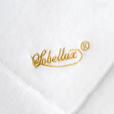 Manta polar Sobellux ultra suave 100 % poli hilada 90x90 Queen blanca Sobel Westex Foto 1 de 3