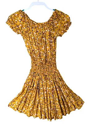 Vestido New Look Mujer Talla S Pradera Cintura Reunida Floral Manga Abullonada Fluido Divertido Foto 1 de 4