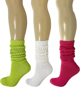 Women's Extra Heavy Cotton Slouch Socks – 3 Pairs, Size 5-10 | Thick, Cushioned - Picture 1 of 8
