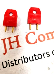 D3087-99 Harwin ShortPLug Red 6.35mil/0.25" (Pack of 2) - Imagen 1 de 1
