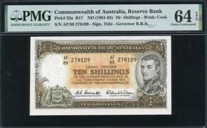 Australia 1961-1965, 10 Shillings, P33a, PMG 64 EPQ UNC - Picture 1 of 2