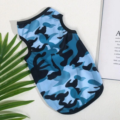Dog Pet Clothes Camouflage Vest Breathable Pet Vest Round Neck T-shirt * ↷ - Image 1 of 4