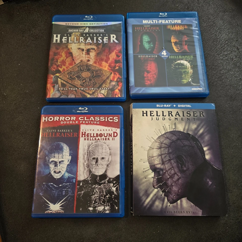 Hellraiser Blu-ray Lot – 1, 2, Bloodline, Inferno, Judgment & More! Anchor Bay - Image 1 of 4