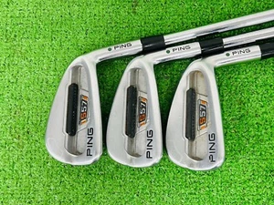 Ping S57 Iron set 5-9+PW RH Ping AWT Stiff Flex Steel Shaft Green Dot G13291 - Picture 1 of 7