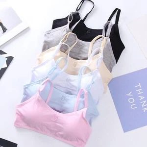6X Girls Teenage Bra Kids Soft Breathable Cotton Comfort Ho28 T5B8 Unde N8S7 - Picture 1 of 12