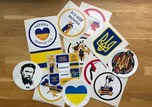 Confezione adesivi 15 pz supporto Ucraina Ucraina! - Foto 1 di 1