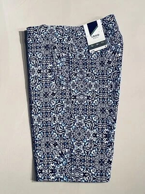 IZOD Golf Blue Sun Control Stretch Shorts Women's Size 4 Zipper Pockets New - Image 1 of 4
