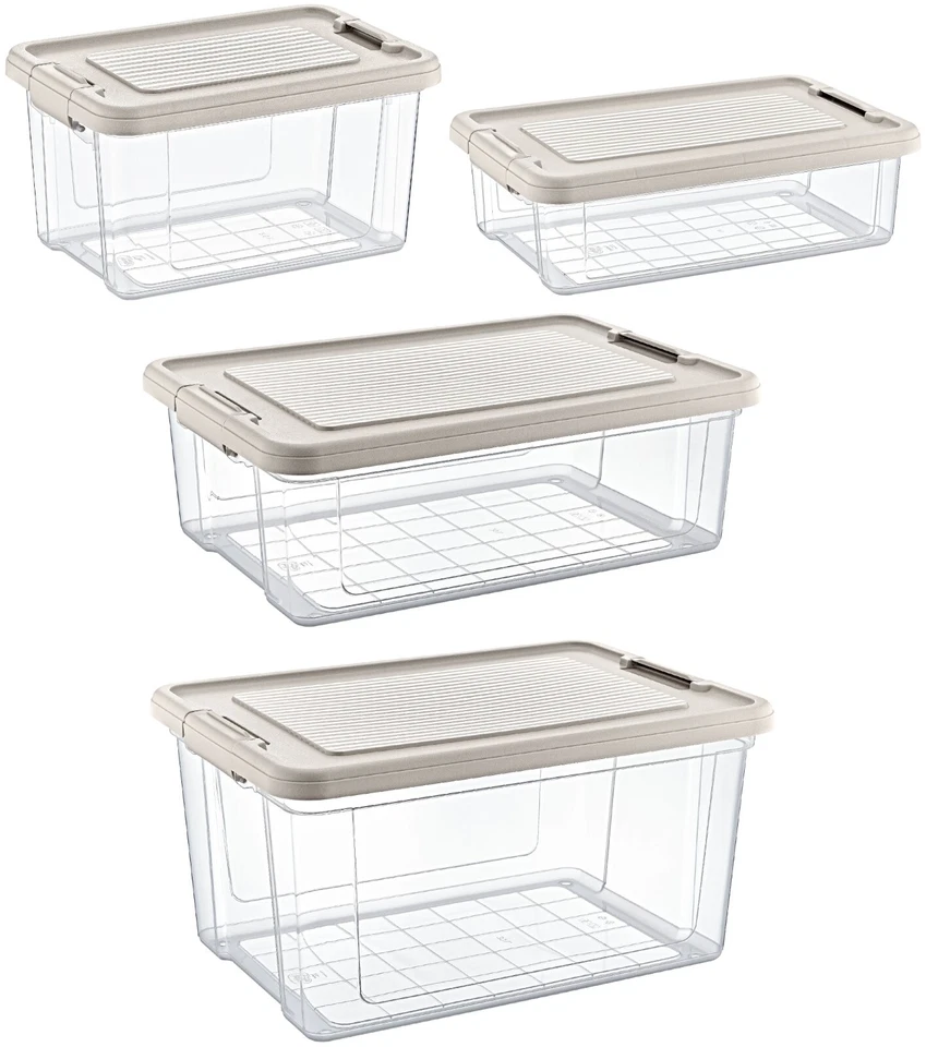 Clear Plastic Storage Box Lid Clip Locking Office Home Kitchen Food Container - Image 1 of 1
