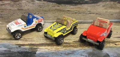 Lot of 3 Hot Wheels ROLL PATROL JEEP Loose Cars - Image 1 of 4