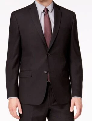$260 Marc New York Para hombres Negro Texturizado Ajuste Moderno Blazer Abrigo Traje Chaqueta 46R Foto 1 de 2