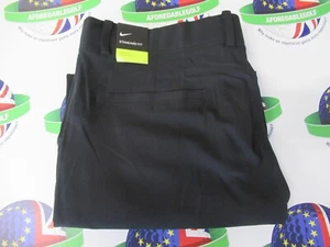nike golf dri-fit flex trousers standard fit black waist 38" x 32" leg - Picture 1 of 4