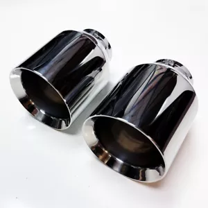 Par de puntas de escape de acero inoxidable de corte recto de 5" de 3 pulgadas para Ford Mustang 1986-2017 - Imagen 1 de 2